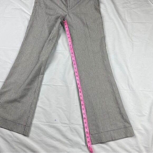 Charlotte Russe Flare Pants Navy and White stripe Juniors Size 9 - Picture 6 of 8